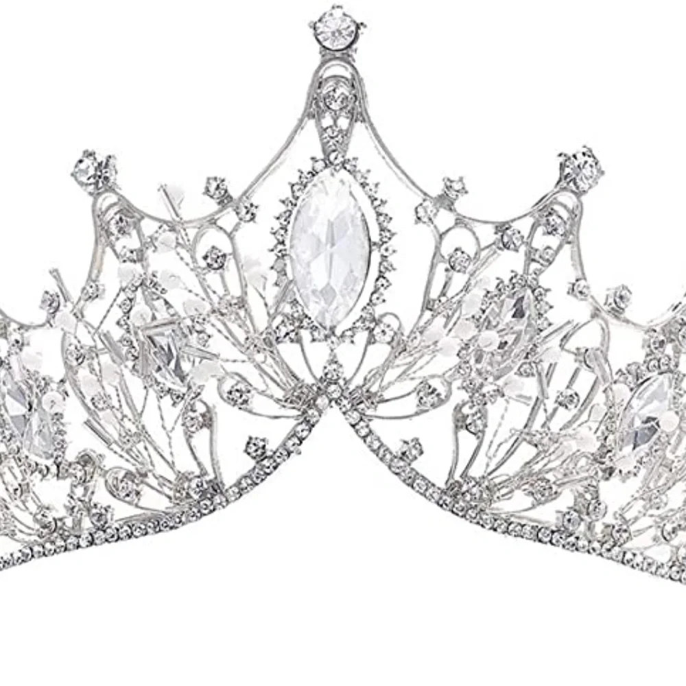 Crystal Wedding Tiara Crown - Picture 7 of 12